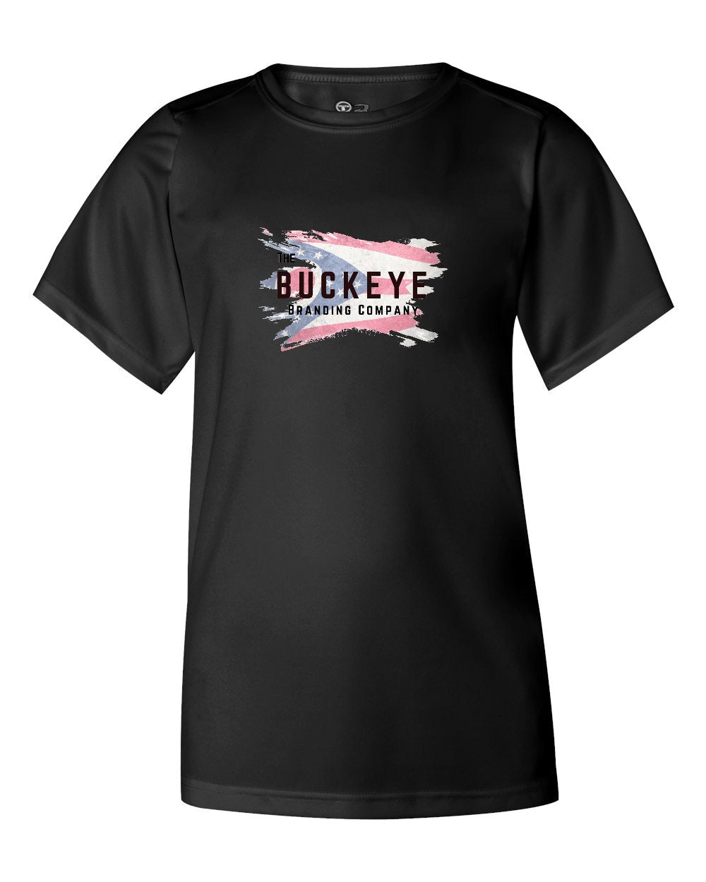 Badger Youth B-Core Moisture-Wicking Tee in Black with custom logo