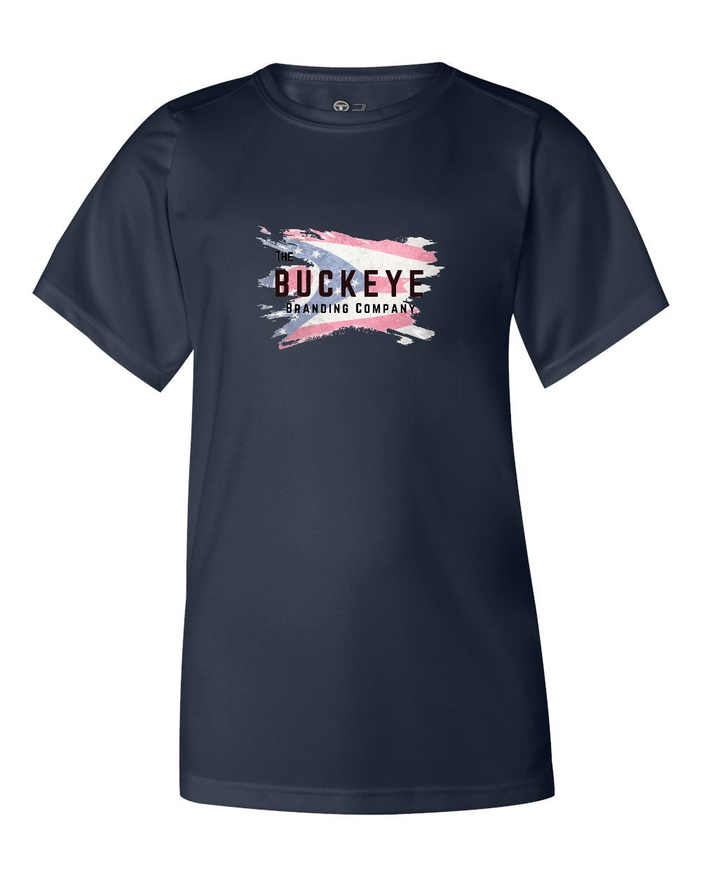 Badger Youth B-Core Moisture-Wicking Tee in Navy with custom logo