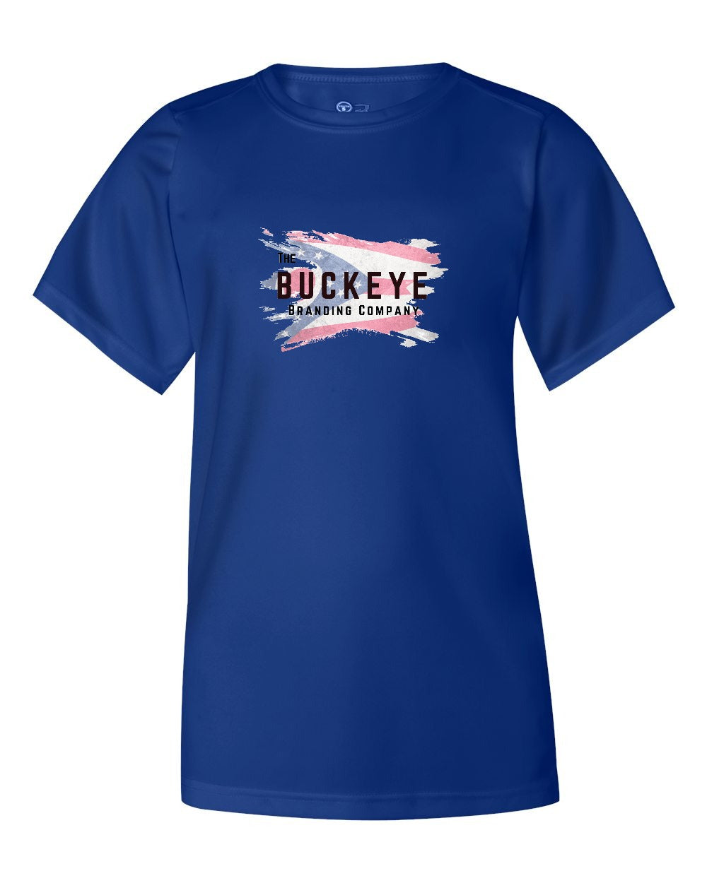Badger Youth B-Core Moisture-Wicking Tee in Royal with custom logo