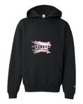 Badger Youth Performance Fleece Hoodie in Black with custom logo