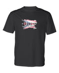 Badger B-Core Moisture-Wicking Tee in Black with custom logo