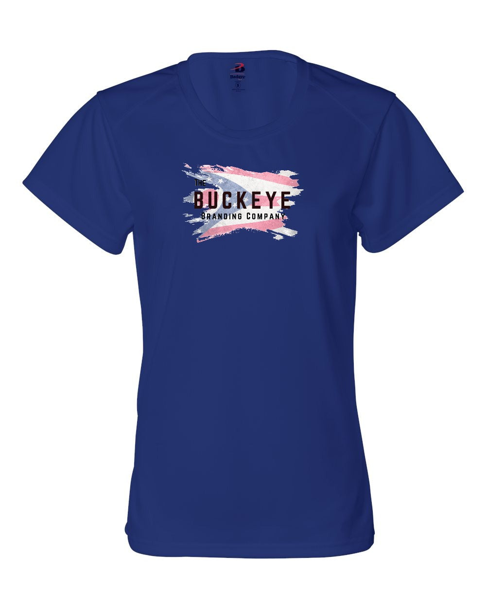 Badger Women's B-Core Moisture-Wicking Tee in Royal with custom logo