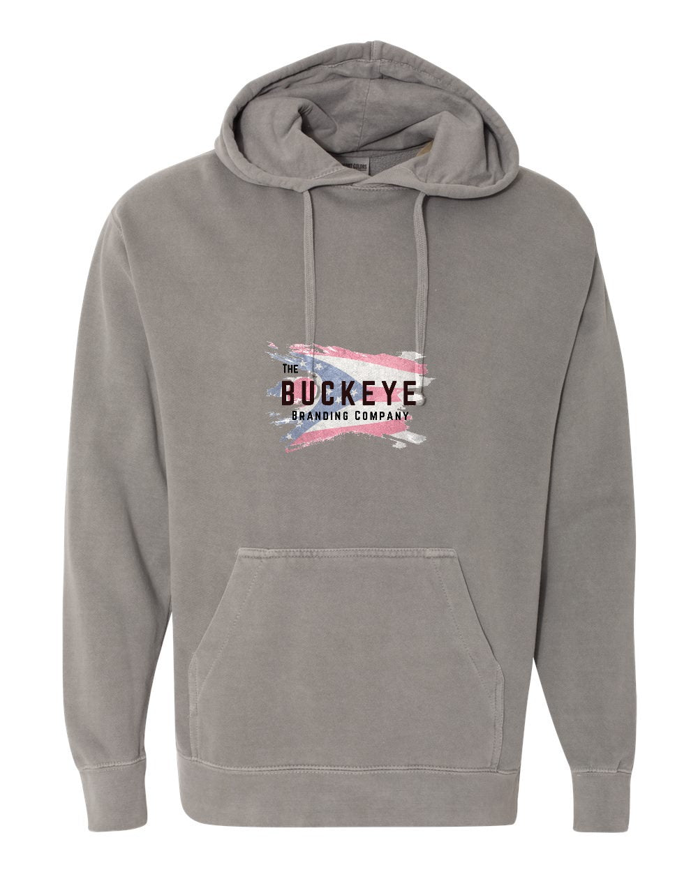 Comfort Colors Garment-Dyed Heavyweight Hoodie in Grey with custom logo