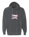 Comfort Colors Garment-Dyed Heavyweight Hoodie in Pepper with custom logo