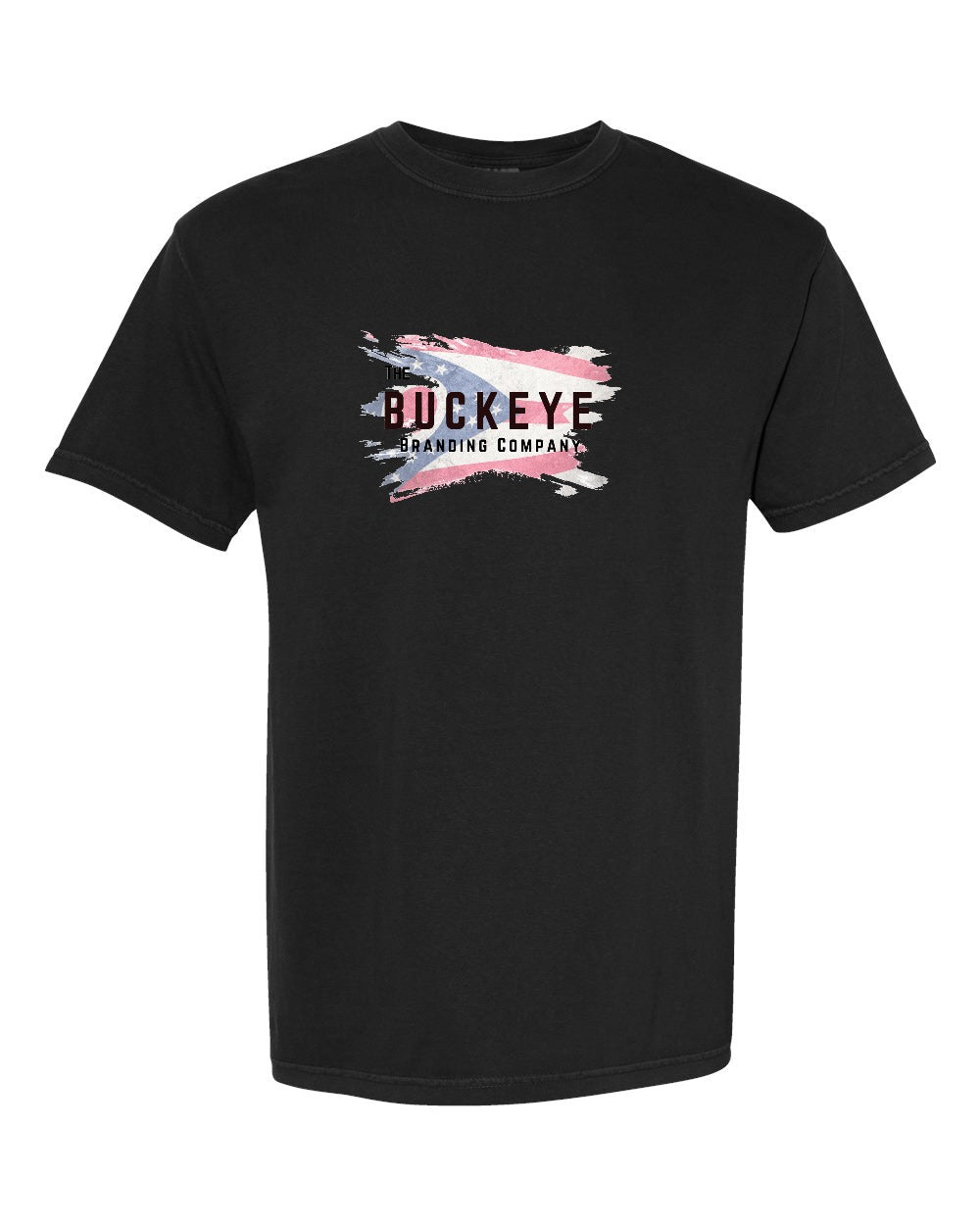 Comfort Colors Heavyweight Garment-Dyed Tee in Black with custom logo