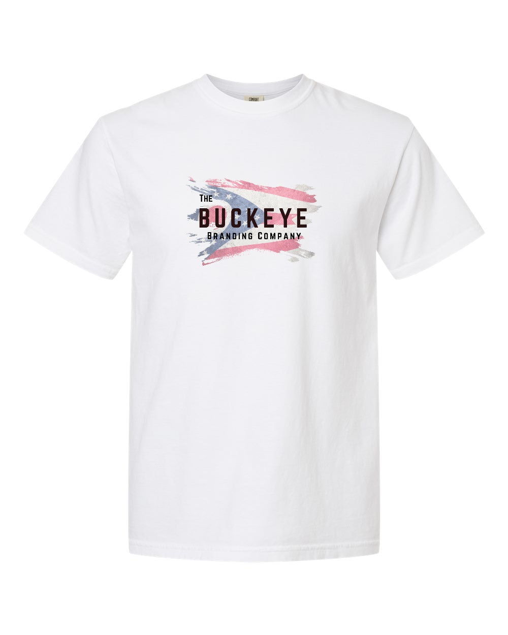 Comfort Colors Heavyweight Garment-Dyed Tee in White with custom logo