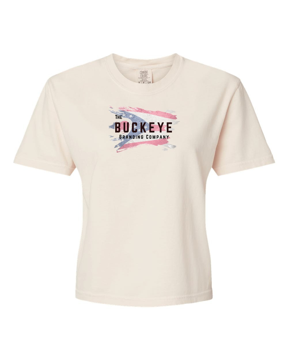 Comfort Colors Women's Lightweight Garment-Dyed Tee in Ivory with custom logo