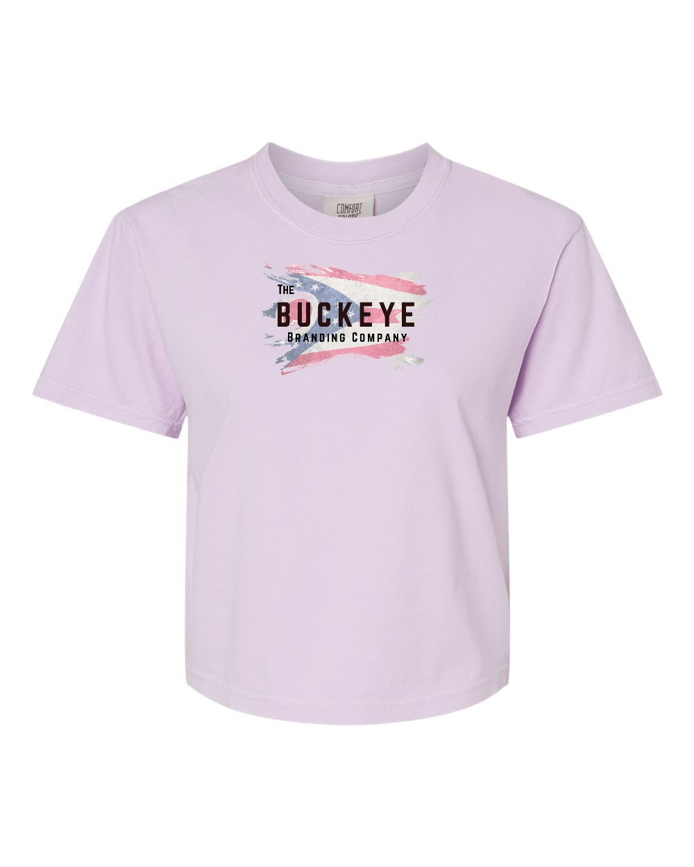 Comfort Colors Women's Lightweight Garment-Dyed Tee in Orchid with custom logo