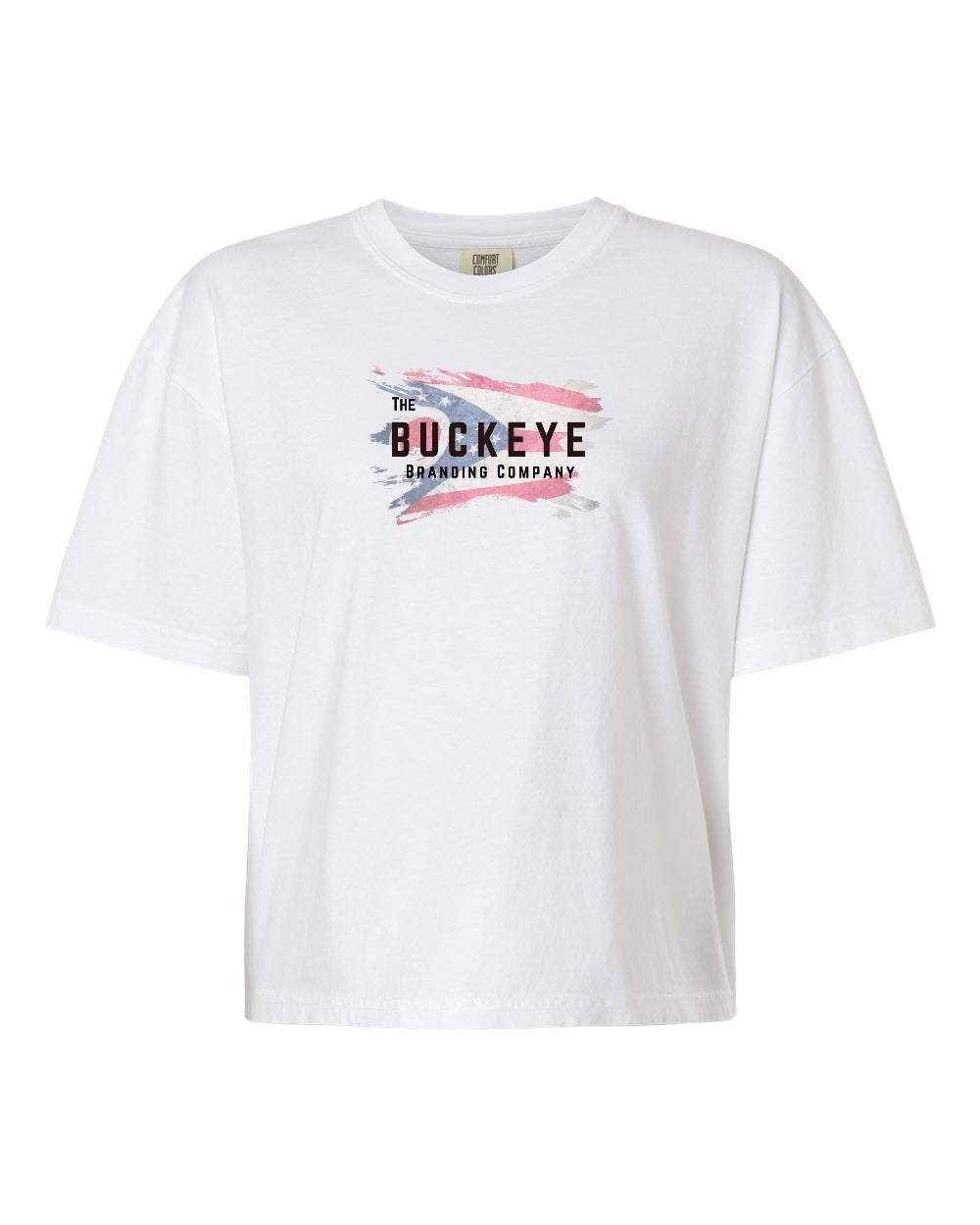 Comfort Colors Women's Lightweight Garment-Dyed Tee in White with custom logo