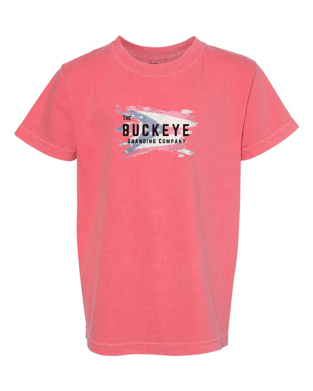 Comfort Colors Youth Garment-Dyed Tee in Watermelon with custom logo