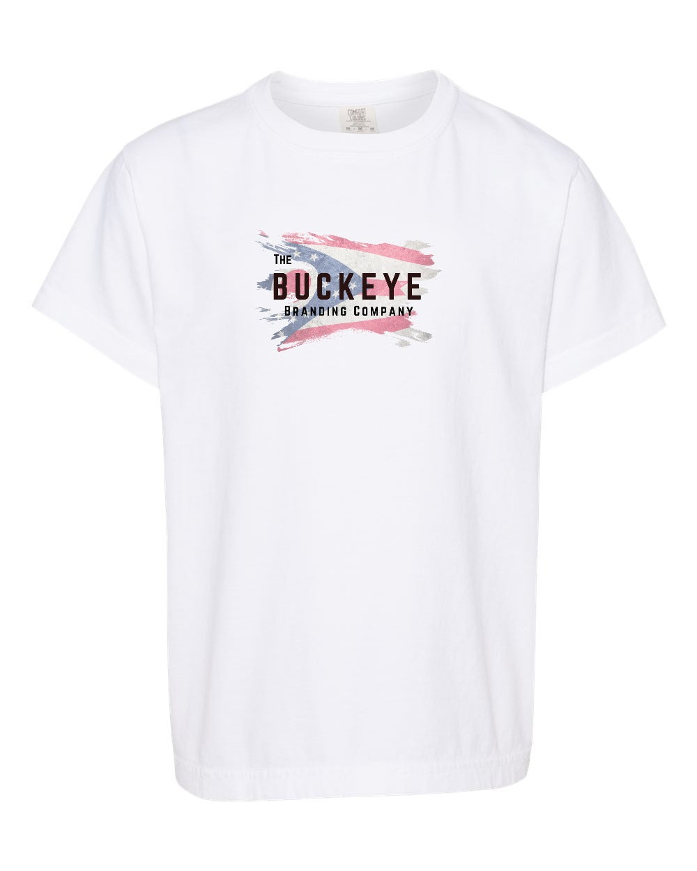 Comfort Colors Youth Garment-Dyed Tee in White with custom logo