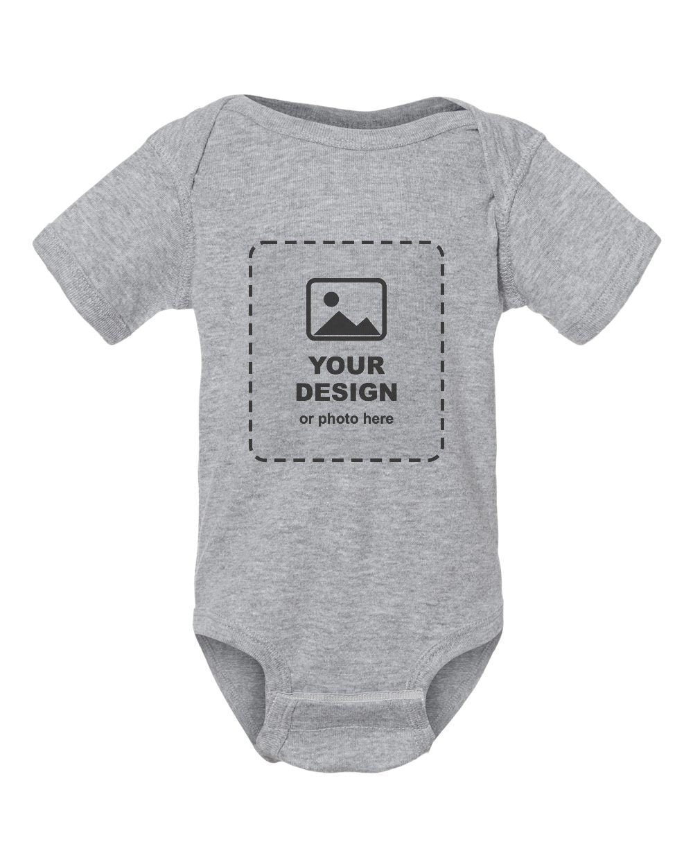 Design Your Own Baby Bodysuit in Heather - your design here