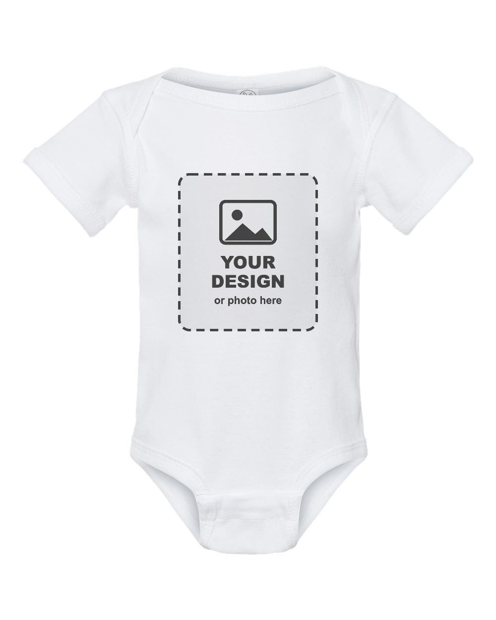 Design Your Own Baby Bodysuit in White - your design here