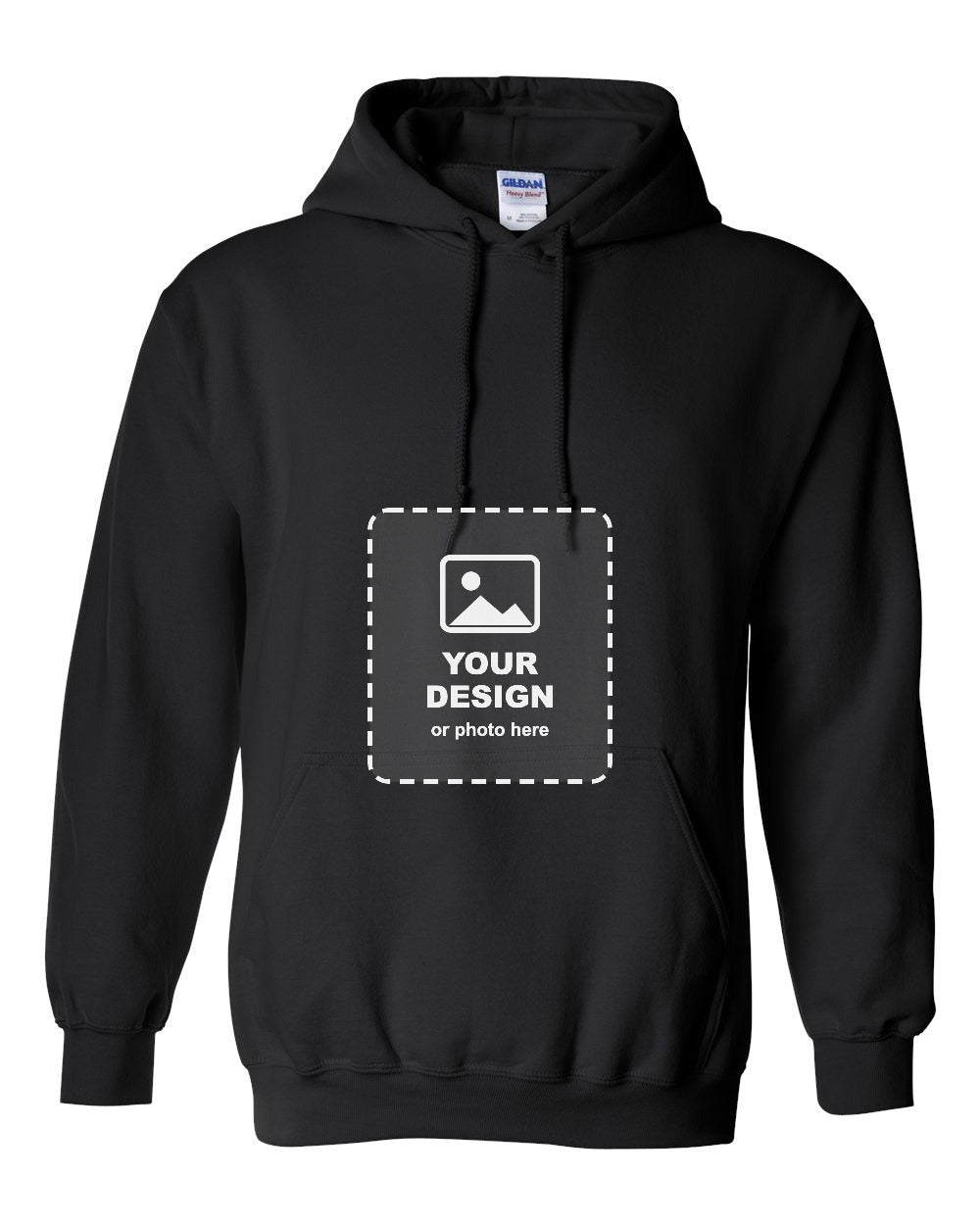 Design Your Own Custom Hoodie in Black - your design here