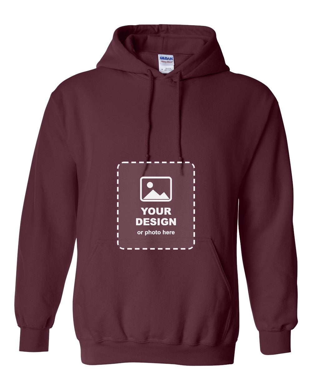Design Your Own Custom Hoodie in Maroon - your design here