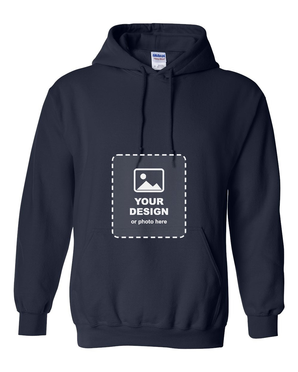 Design Your Own Custom Hoodie in Navy - your design here