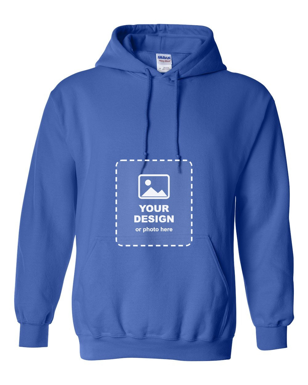 Design Your Own Custom Hoodie in Royal - your design here