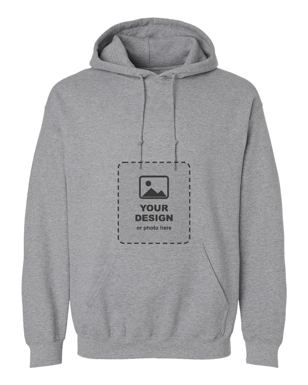 Design Your Own Custom Hoodie in Sport Grey - your design here
