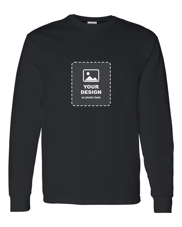 Design Your Own Custom Long Sleeve in Black - your design here