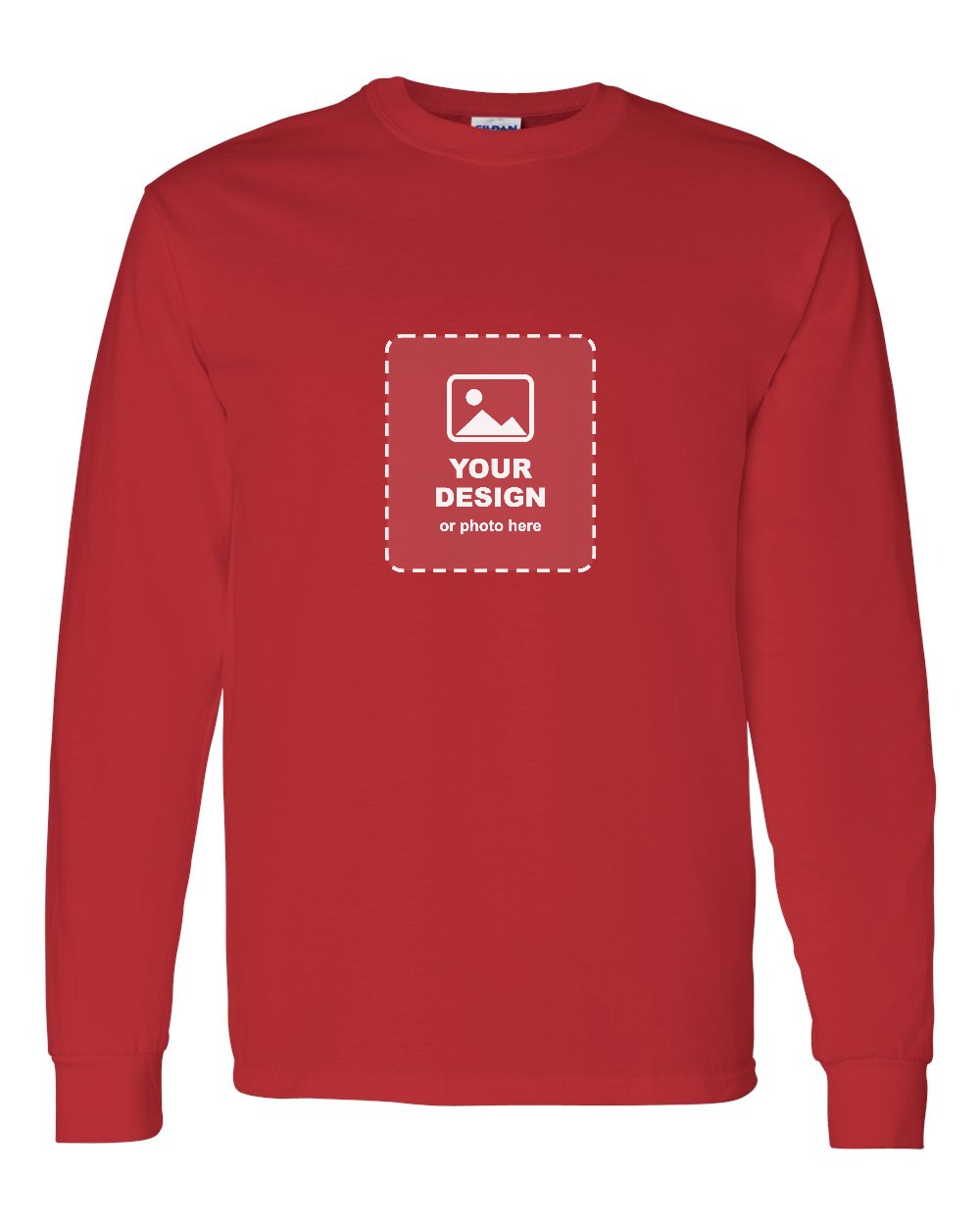 Design Your Own Custom Long Sleeve in Red - your design here