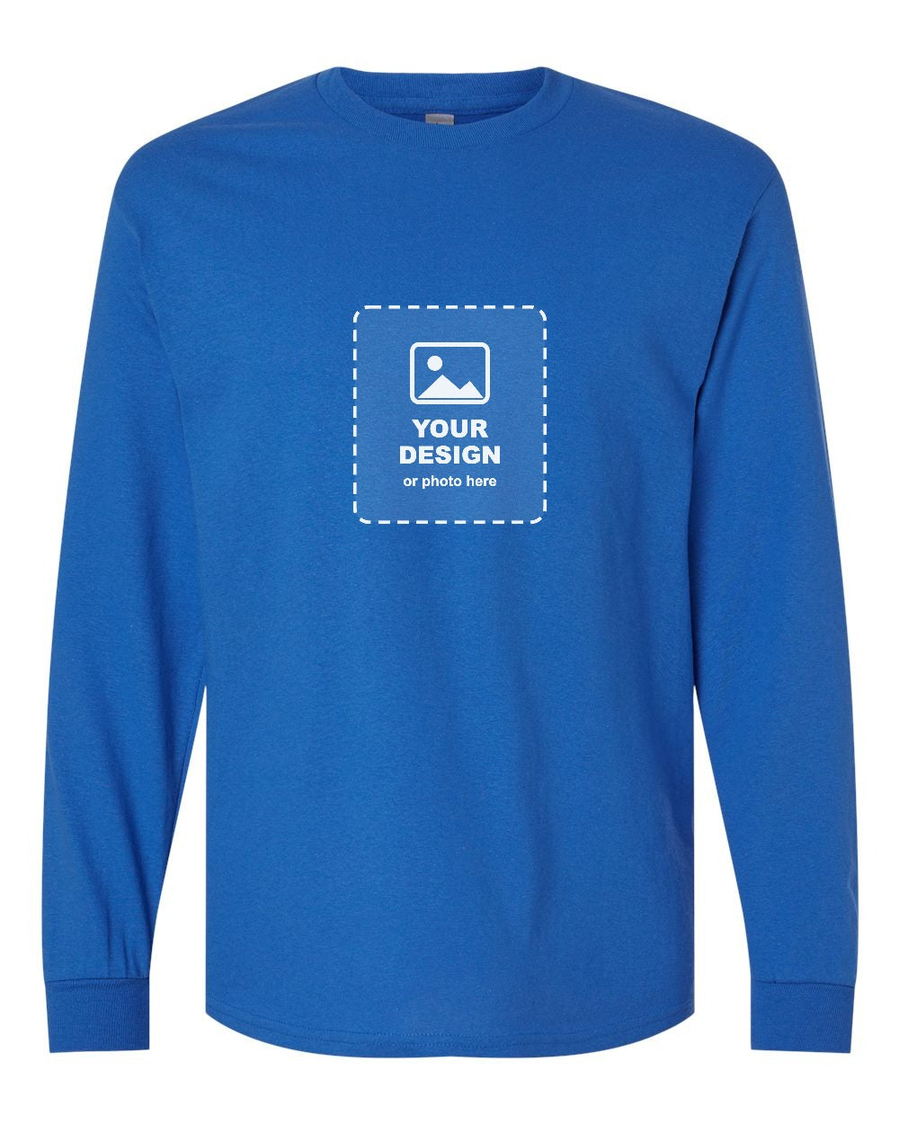 Design Your Own Custom Long Sleeve in Royal - your design here