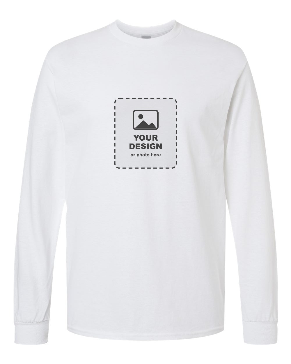 Design Your Own Custom Long Sleeve in White - your design here