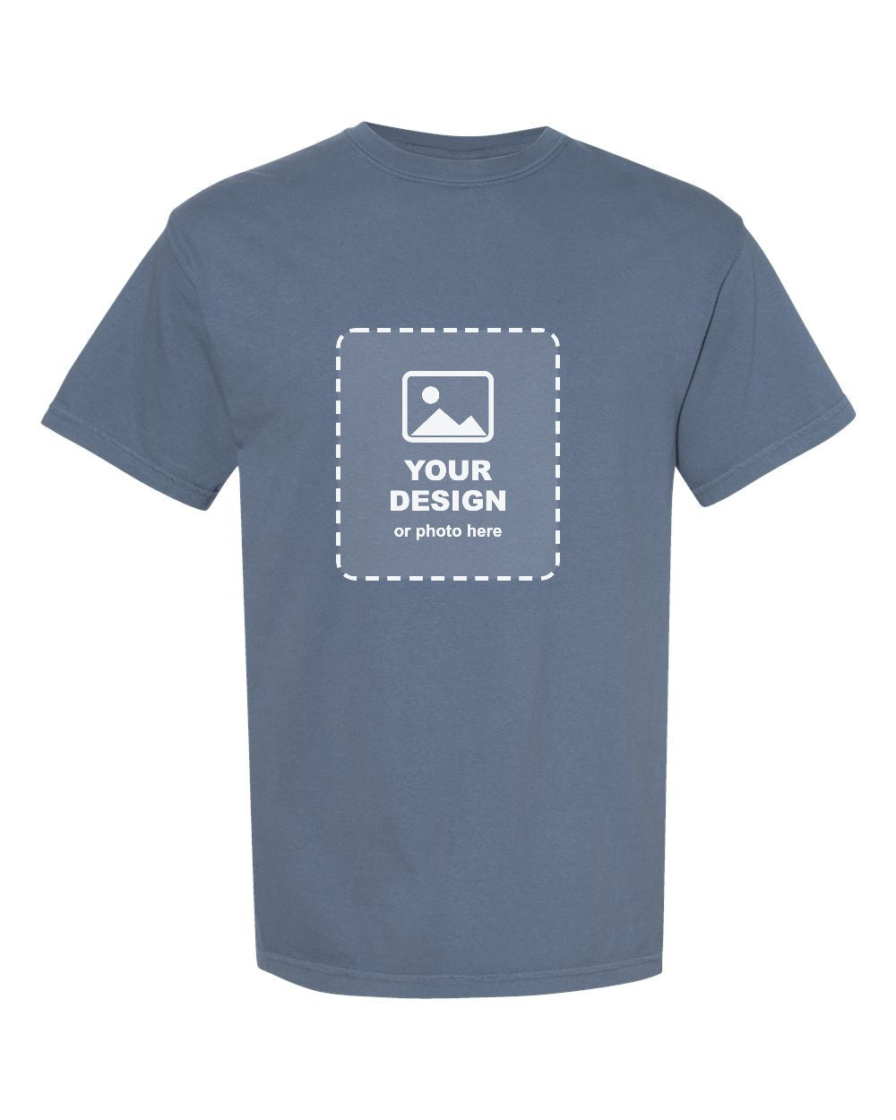Design Your Own Premium Comfort Colors Tee in Blue Jean - your design here