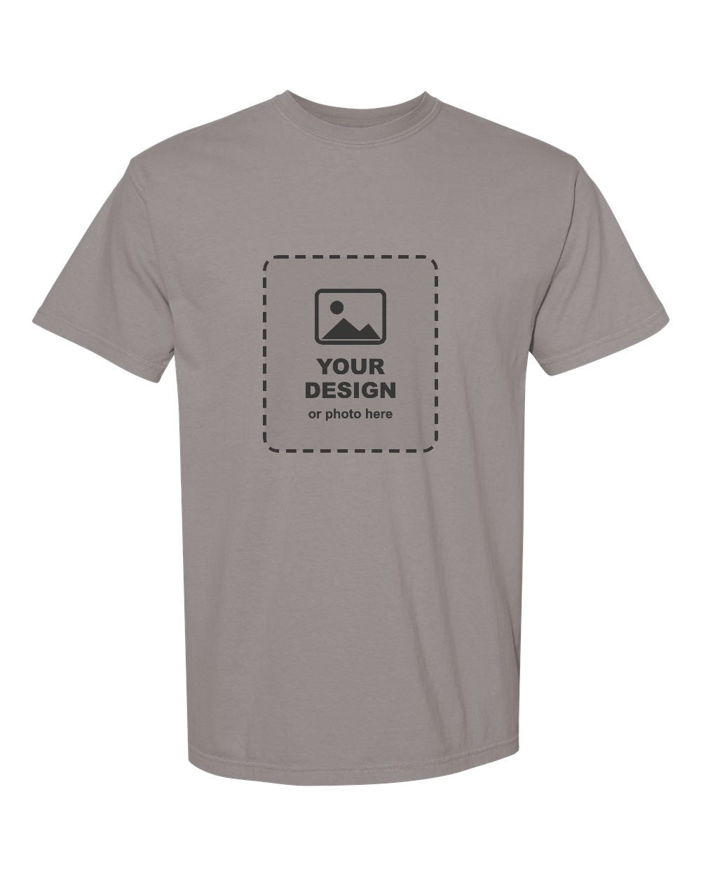 Design Your Own Premium Comfort Colors Tee in Grey - your design here