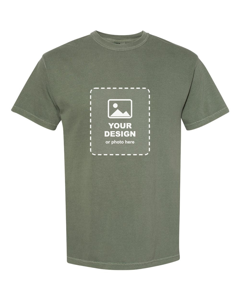 Design Your Own Premium Comfort Colors Tee in Moss - your design here