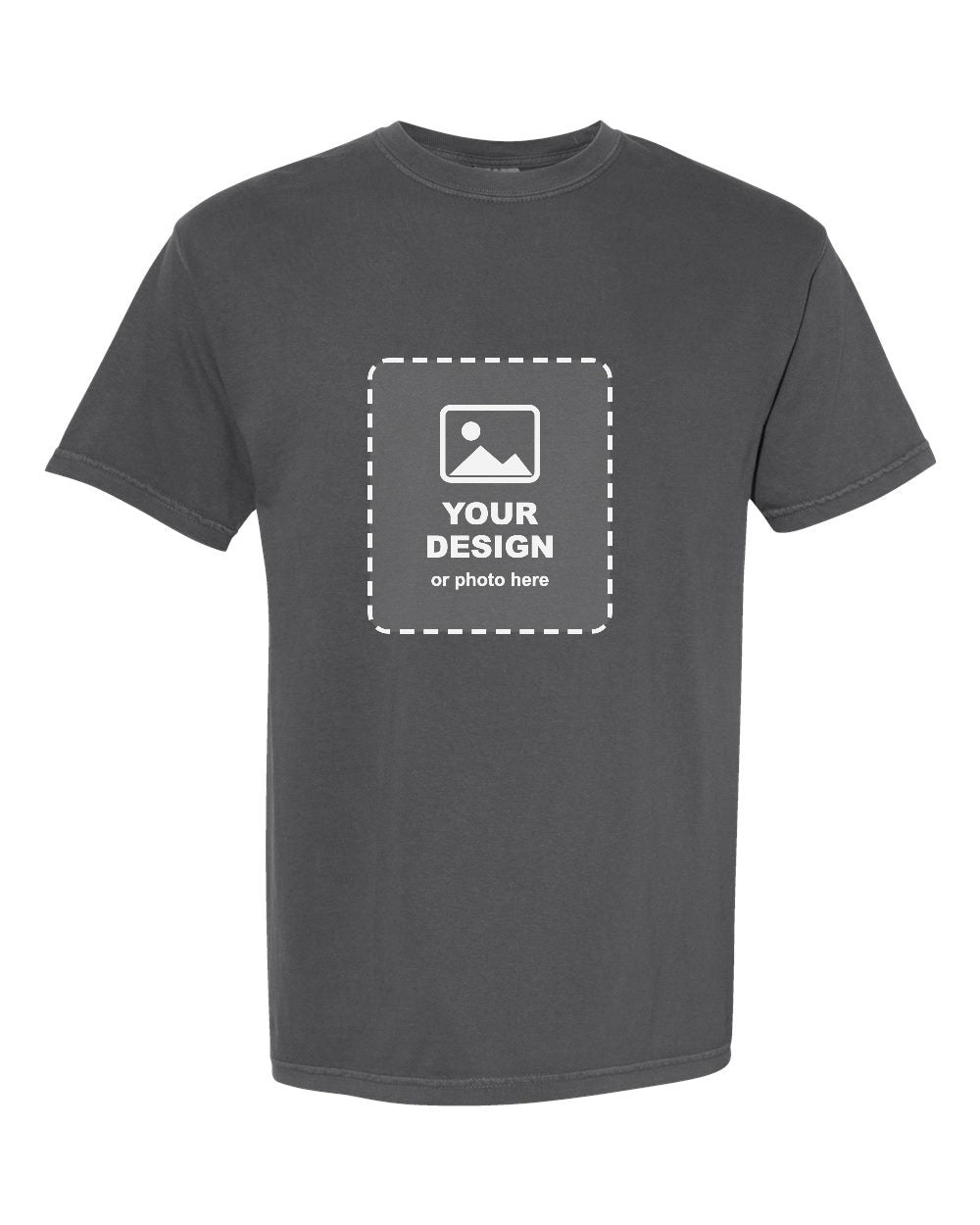Design Your Own Premium Comfort Colors Tee in Pepper - your design here