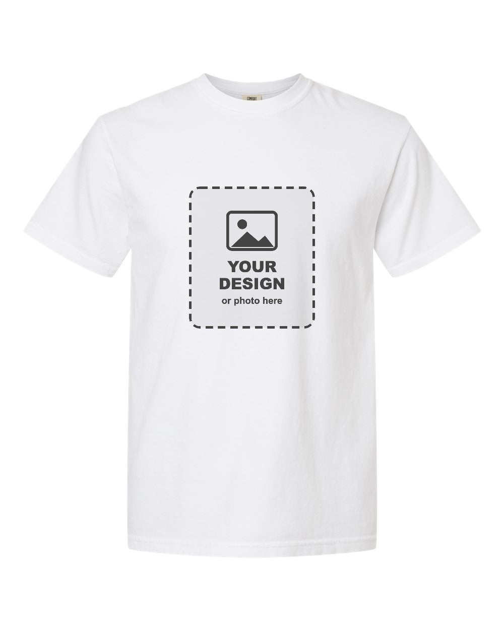 Design Your Own Premium Comfort Colors Tee in White - your design here