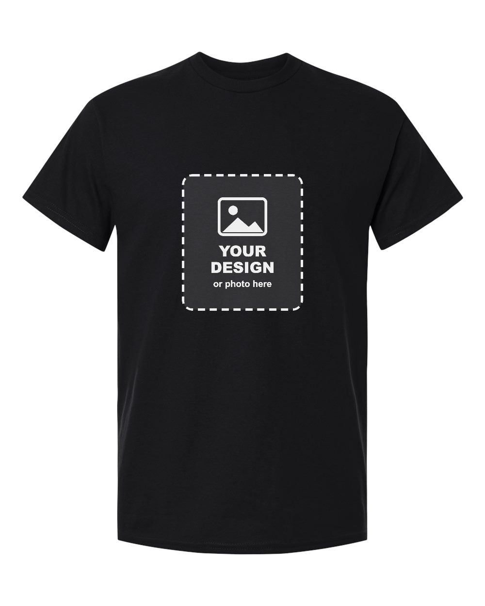 Design Your Own Custom T-Shirt in Black - your design here
