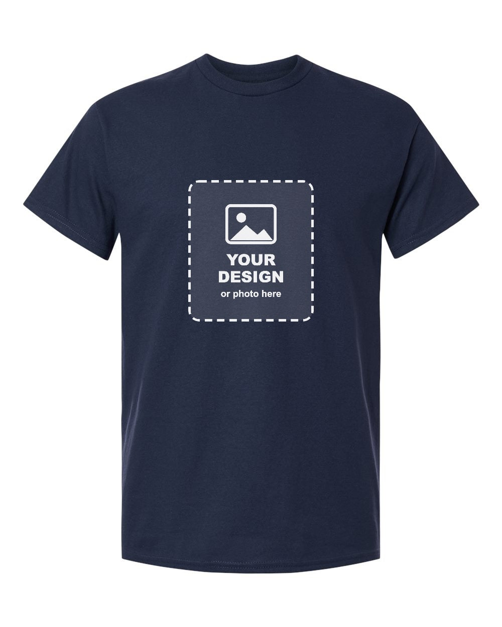 Design Your Own Custom T-Shirt in Navy - your design here