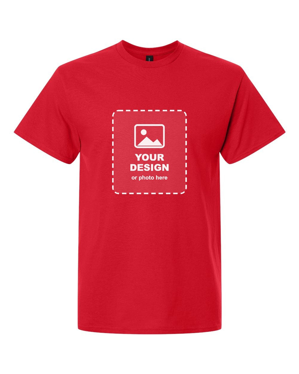Design Your Own Custom T-Shirt in Red - your design here