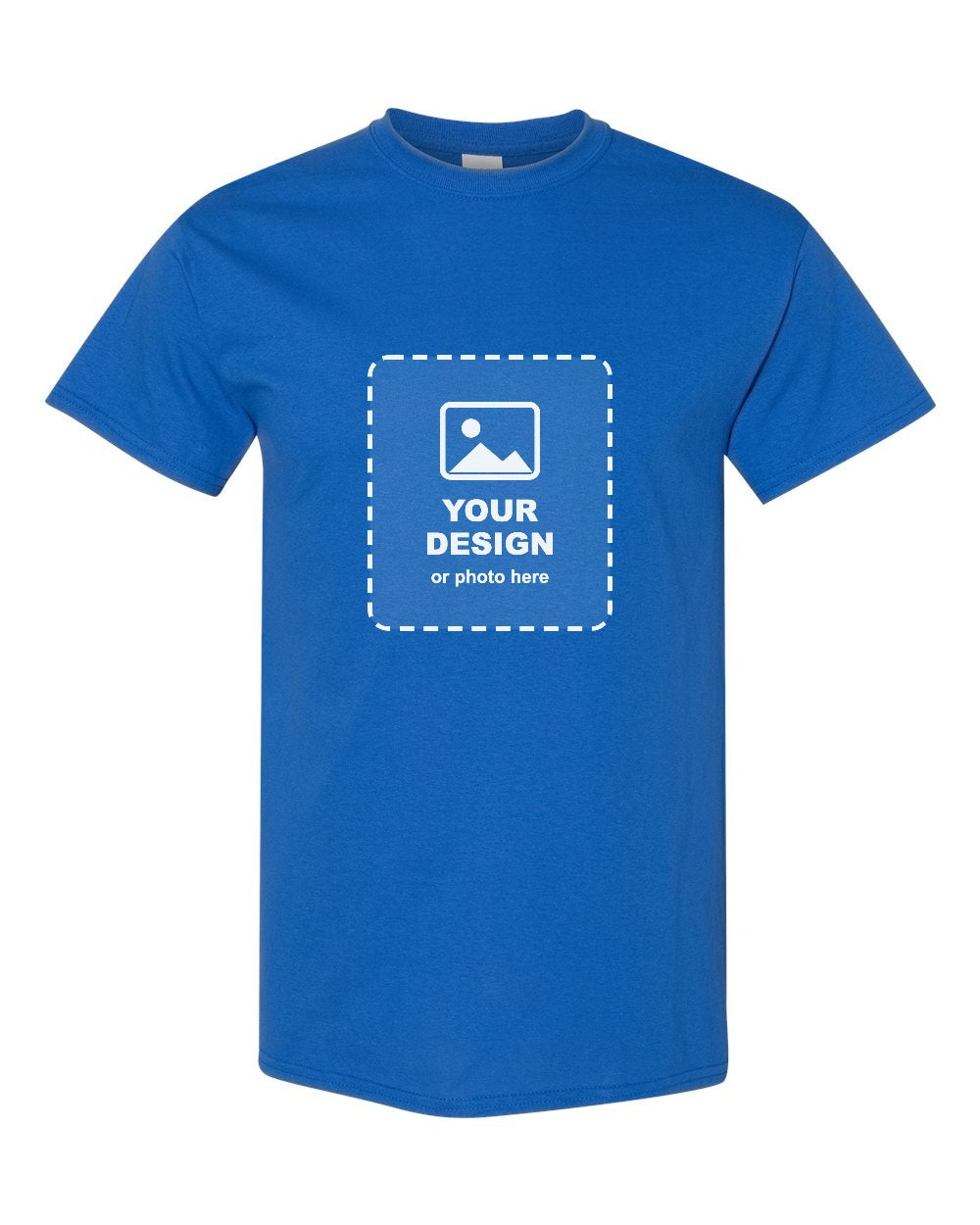 Design Your Own Custom T-Shirt in Royal - your design here