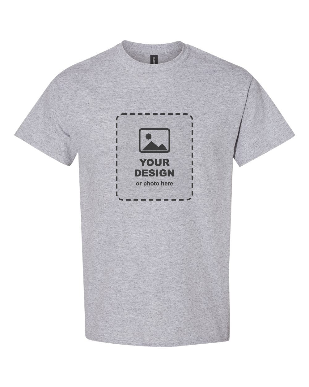 Design Your Own Custom T-Shirt in Sport Grey - your design here