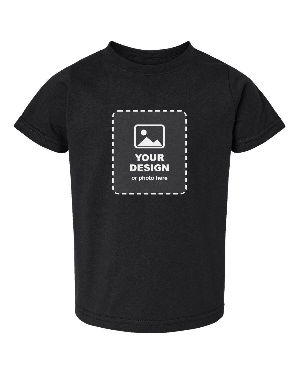 Design Your Own Toddler T-Shirt in Black - your design here