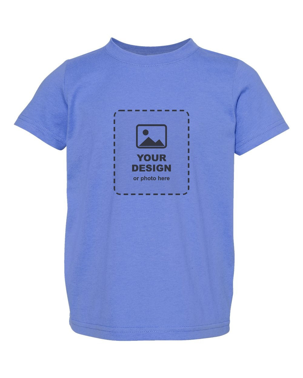 Design Your Own Toddler T-Shirt in Carolina Blue - your design here
