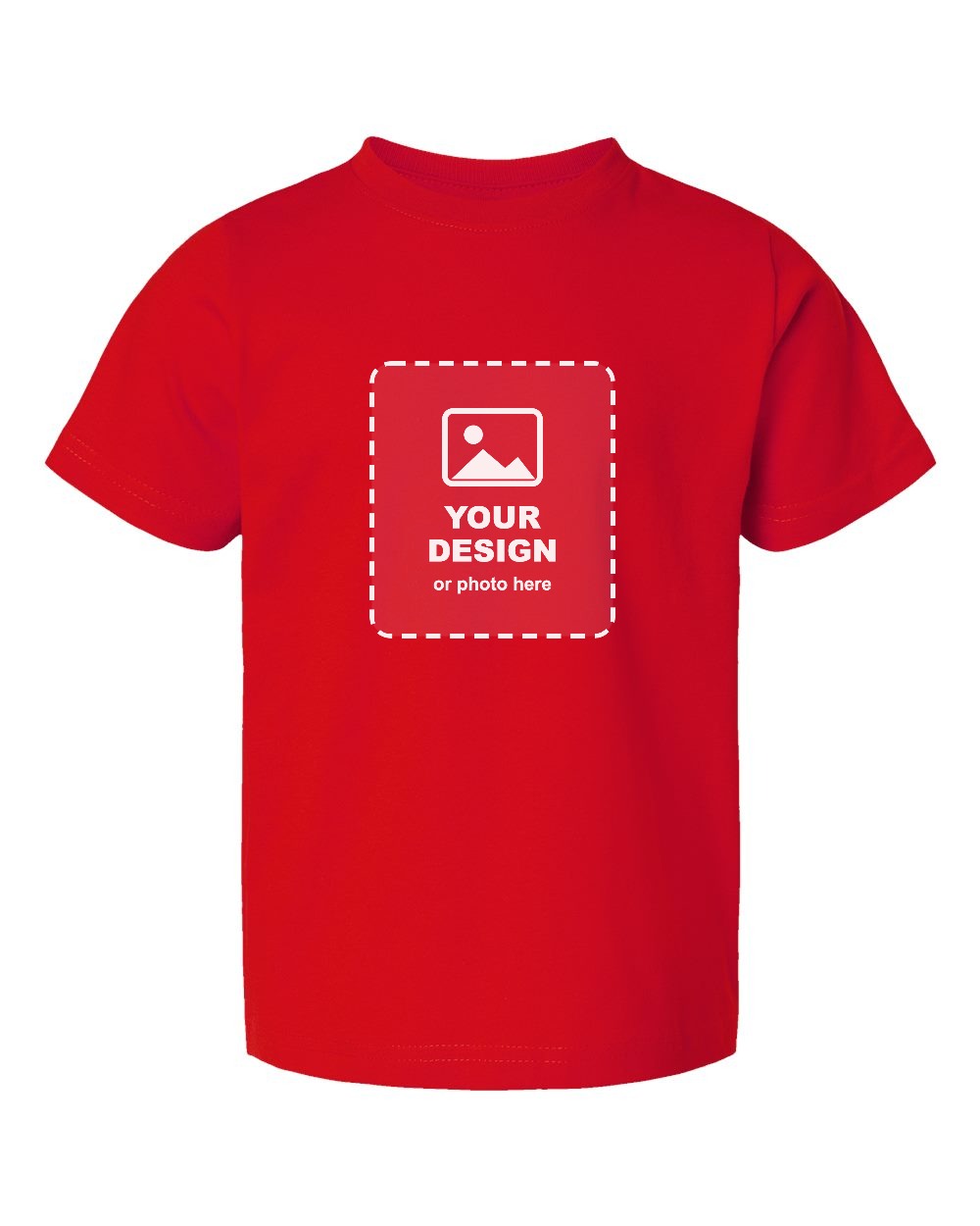 Design Your Own Toddler T-Shirt in Red - your design here
