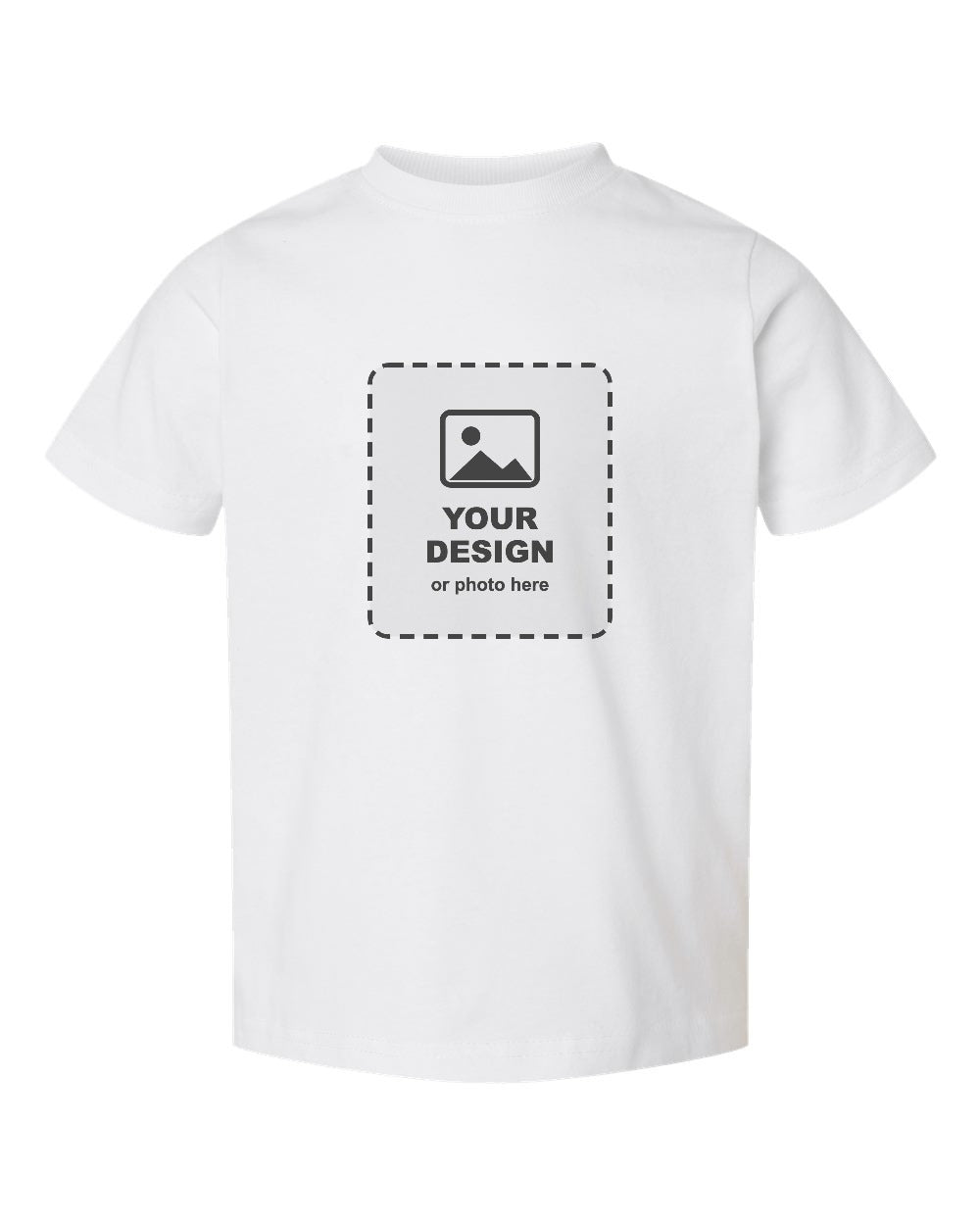 Design Your Own Toddler T-Shirt in White - your design here