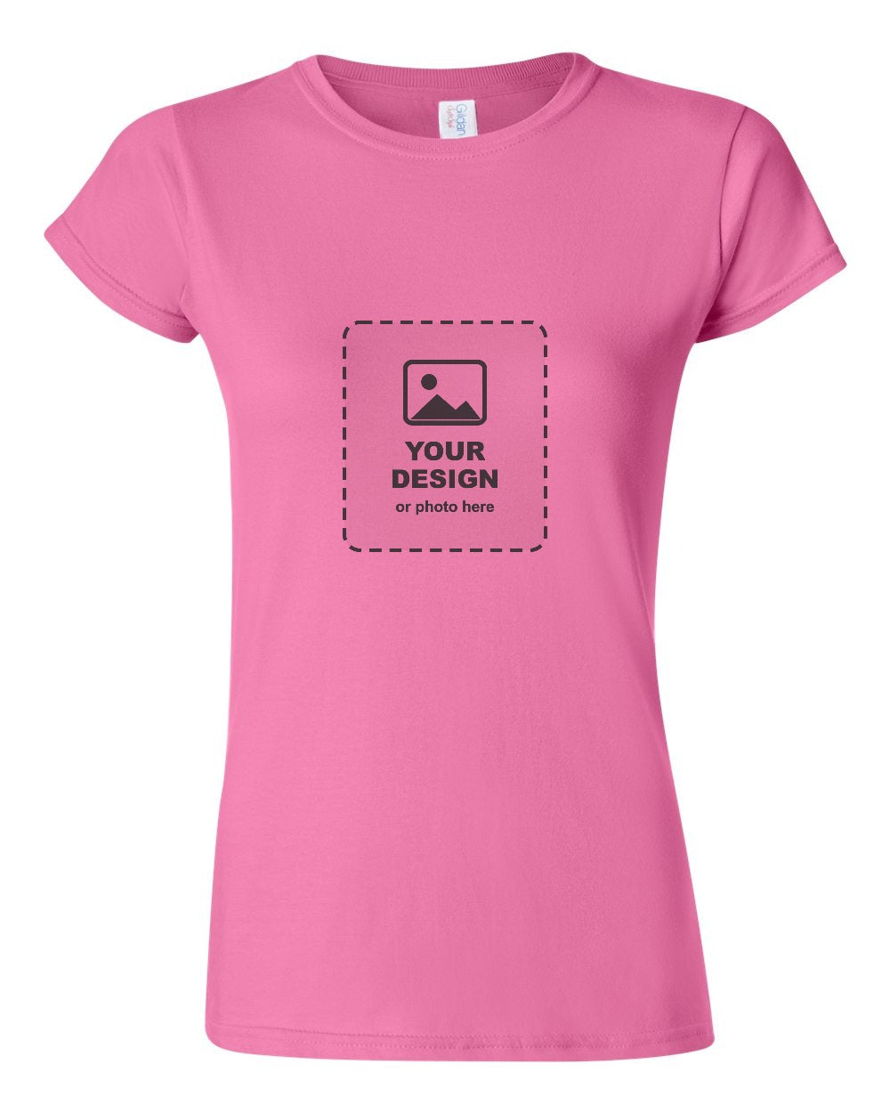 Design Your Own Women's Tee in Azalea - your design here