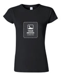 Design Your Own Women's Tee in Black - your design here