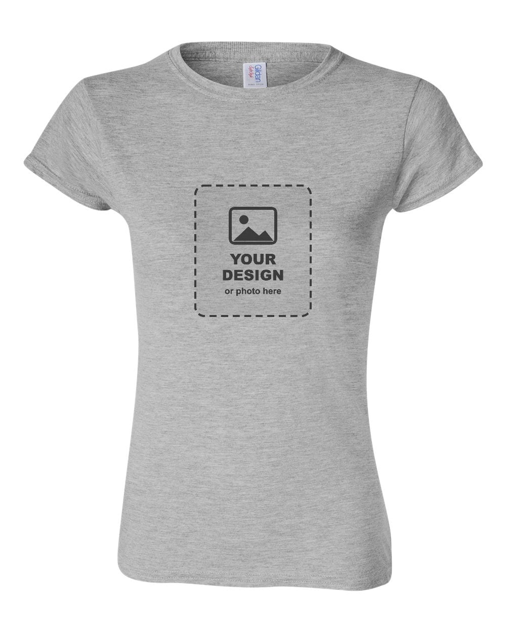 Design Your Own Women's Tee in Sport Grey - your design here