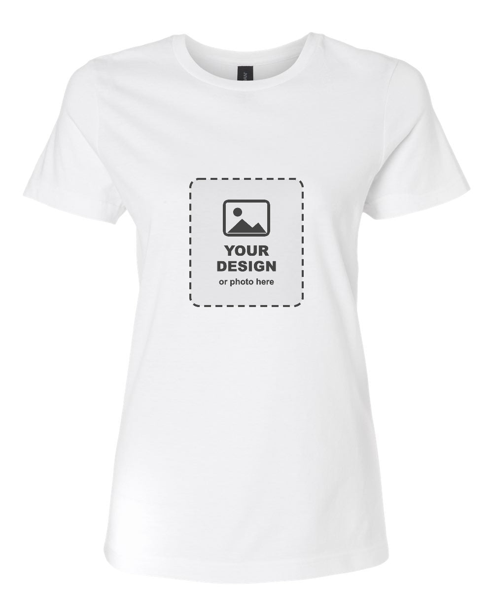 Design Your Own Women's Tee in White - your design here