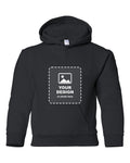 Design Your Own Youth Hoodie in Black - your design here