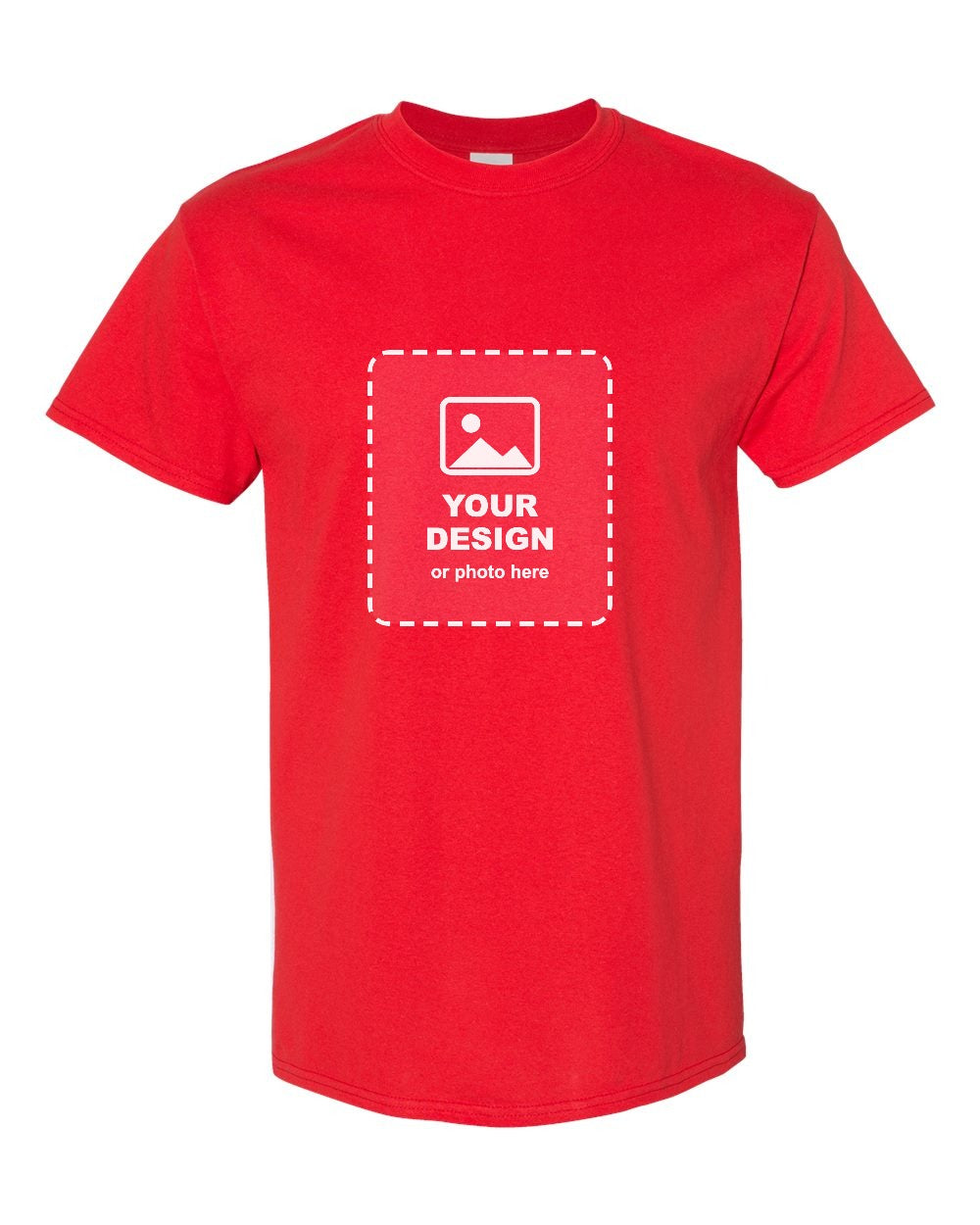 Design Your Own Youth T-Shirt in Red - your design here