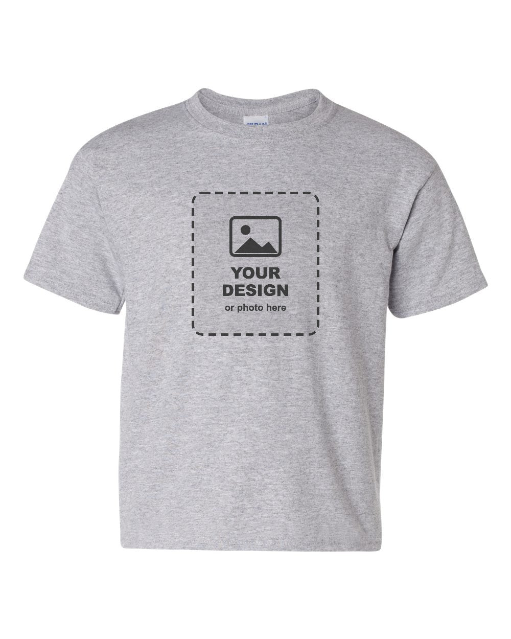 Design Your Own Youth T-Shirt in Sport Grey - your design here