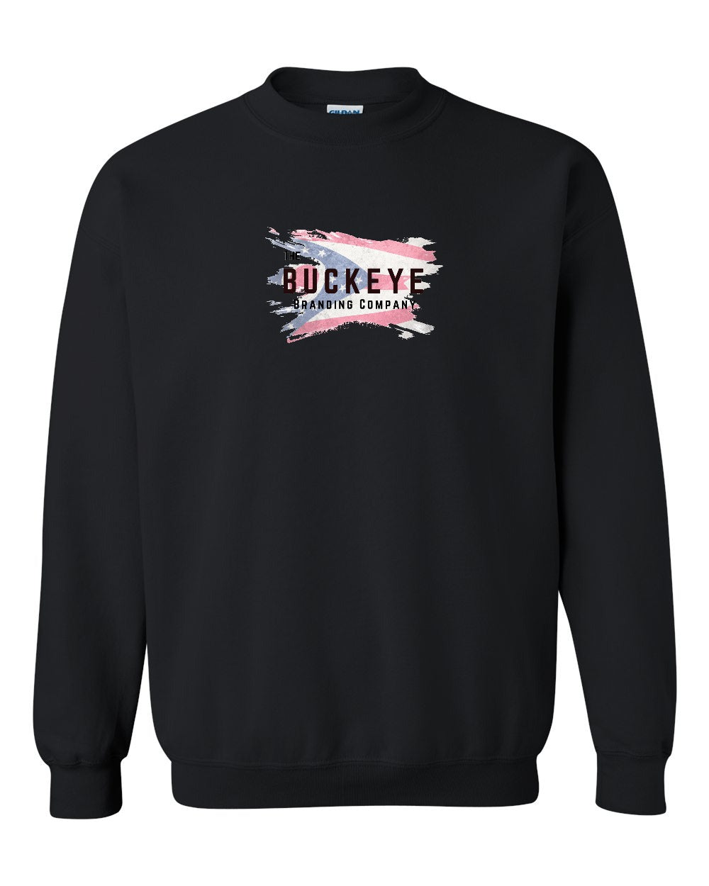 Gildan Heavy Blend Crewneck Sweatshirt in Black with custom logo