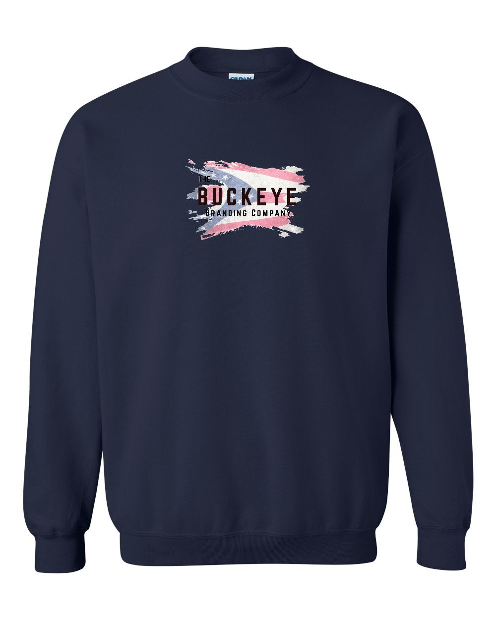 Gildan Heavy Blend Crewneck Sweatshirt in Navy with custom logo