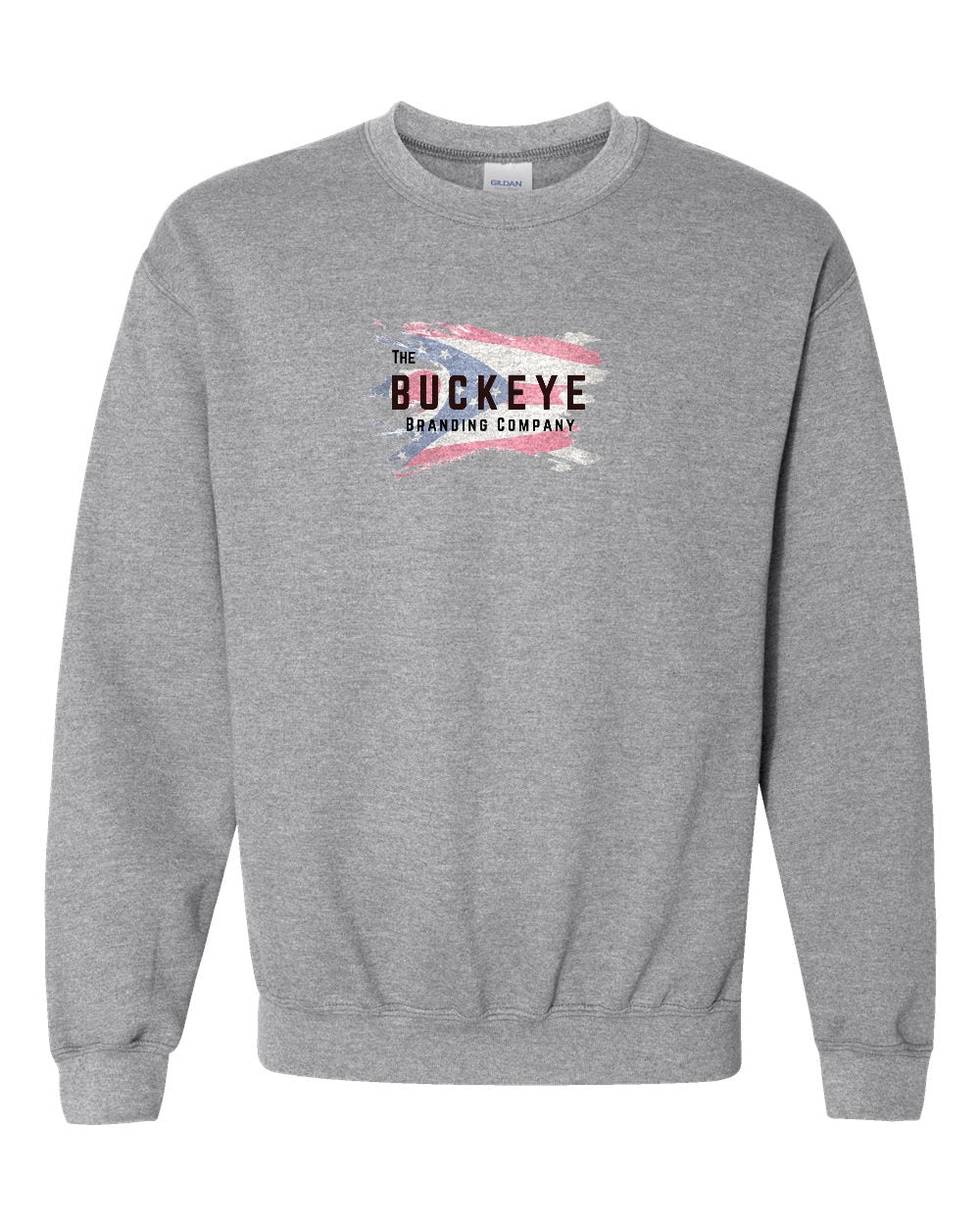 Gildan Heavy Blend Crewneck Sweatshirt in Sport Grey with custom logo